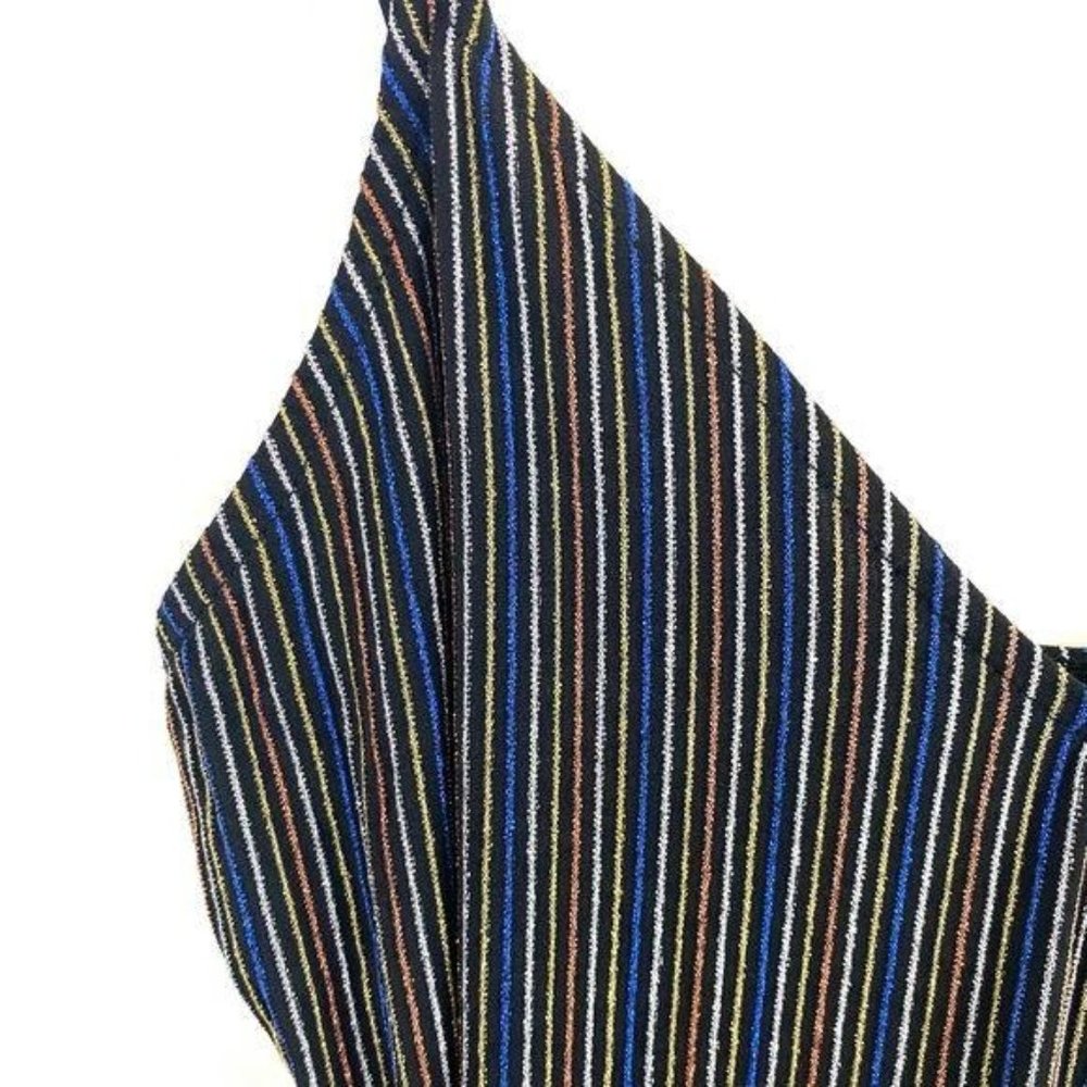Mind Code Multi Colored Pin Stripe Sleeveless Dre… - image 3
